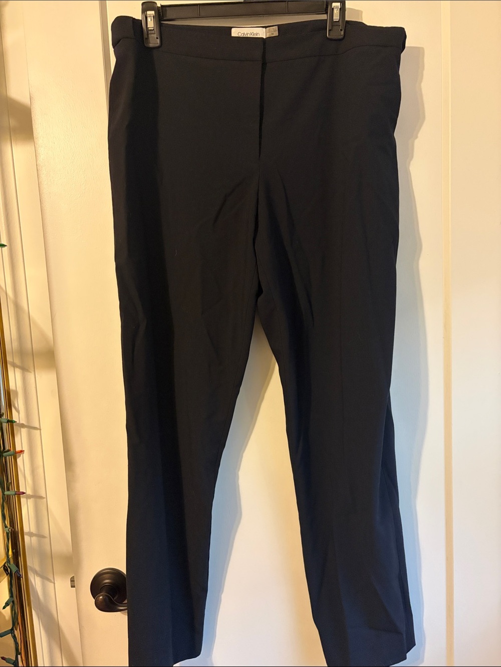 Calvin Klein Black Straight-Leg Women's Pants